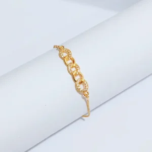 Gelang Serut Permata Gold Anti Karat - Simpel Elegan