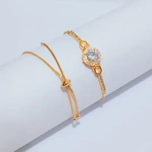 Gelang Serut Permata Gold Anti Karat - Simpel Elegan