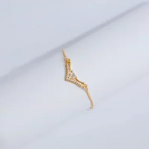 Gelang Serut Permata Zircon Gold Anti Karat - Simpel Elegan