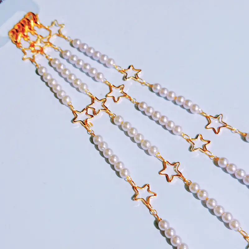 Gelang Tangan Rantai Mutiara - Gelang Dewasa Gold Model Simpel - Gambar 2