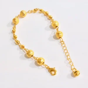 Gelang Tangan Rantai Gold Elegan - Gelang Permata Motif Bulat