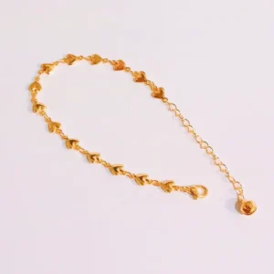 Gelang Wanita Rantai Simpel Gold Anti Karat - Gaya Kekinian