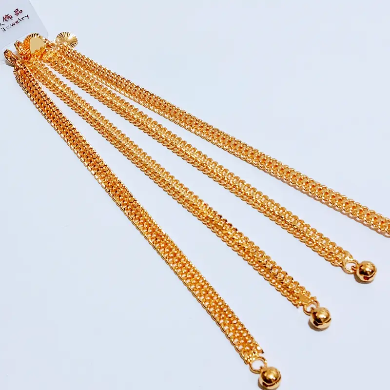 Gelang Tangan Rantai - Gelang Simpel Lapis Emas Anti Karat - Gambar 2