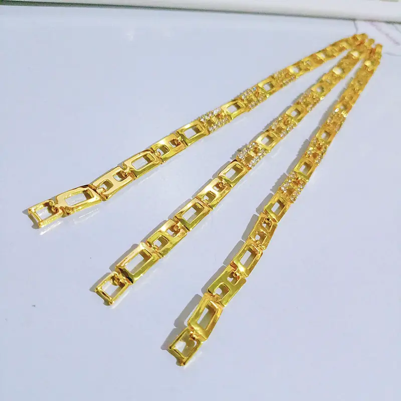 Gelang Tangan Rantai Permata - Gelang Elegan Lapis Emas - Gambar 4