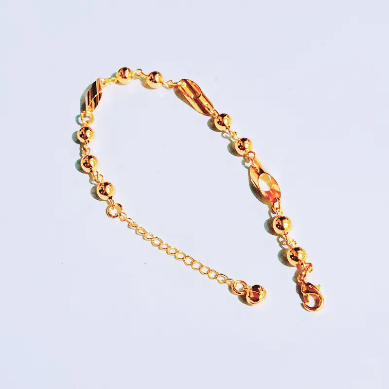 Gelang Tangan Rantai Gold - Gelang Simpel Dewasa Premium - Gambar 3