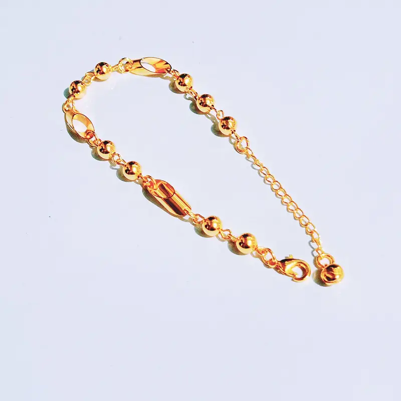 Gelang Tangan Rantai Gold - Gelang Simpel Dewasa Premium - Gambar 4