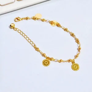 Gelang Tangan Rantai Juntai - Gelang Simpel Gold Permata