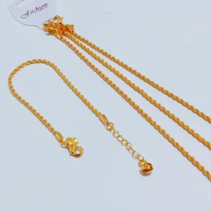 Gelang Tangan Rantai Plat - Gelang Dewasa Gold Anti Karat