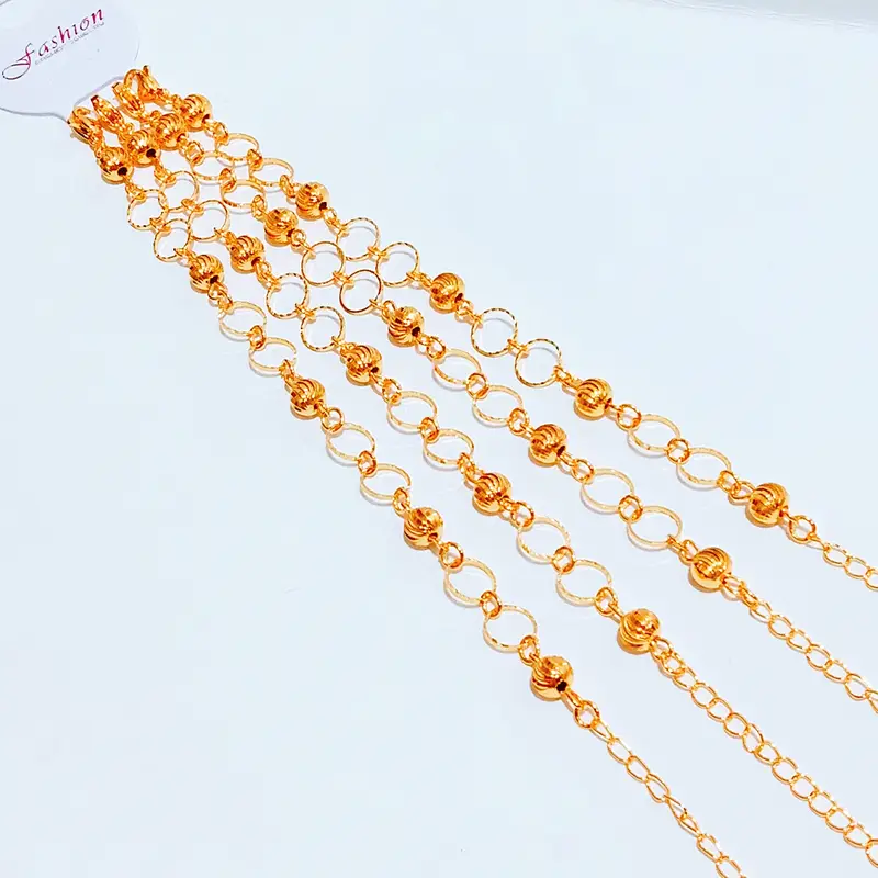 Gelang Tangan Rantai Gold - Gelang Simpel Gold Permata - Gambar 2