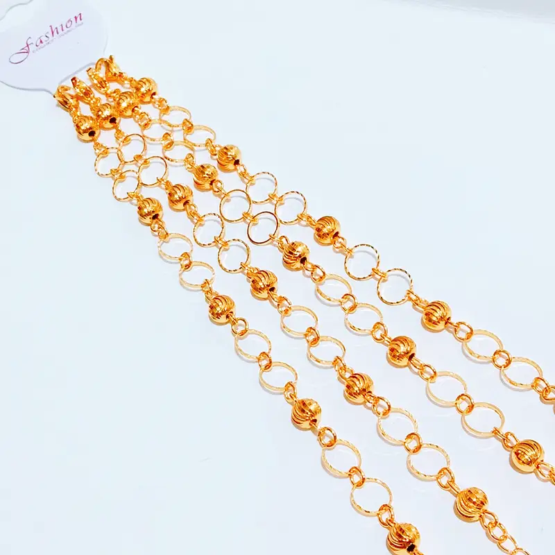 Gelang Tangan Rantai Gold - Gelang Simpel Gold Permata - Gambar 3