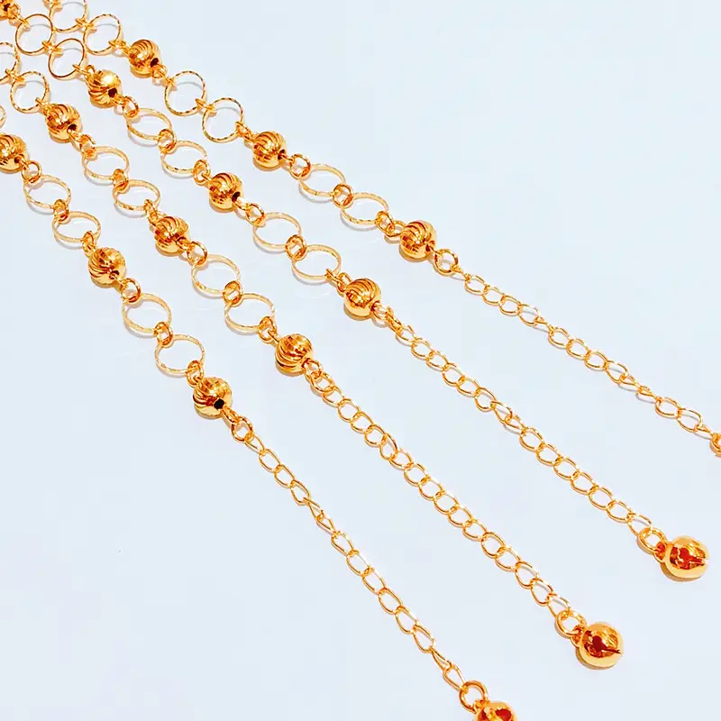 Gelang Tangan Rantai Gold - Gelang Simpel Gold Permata - Gambar 4