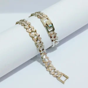 Gelang Tangan Rantai - Gelang Simpel Gold Permata Zircon