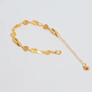 Gelang Wanita Rantai Simpel Gold Anti Karat - Cantik Pesta