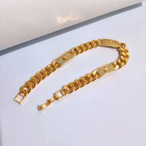 Gelang Wanita Rantai Simpel Gold Anti Karat - Gaya Kekinian