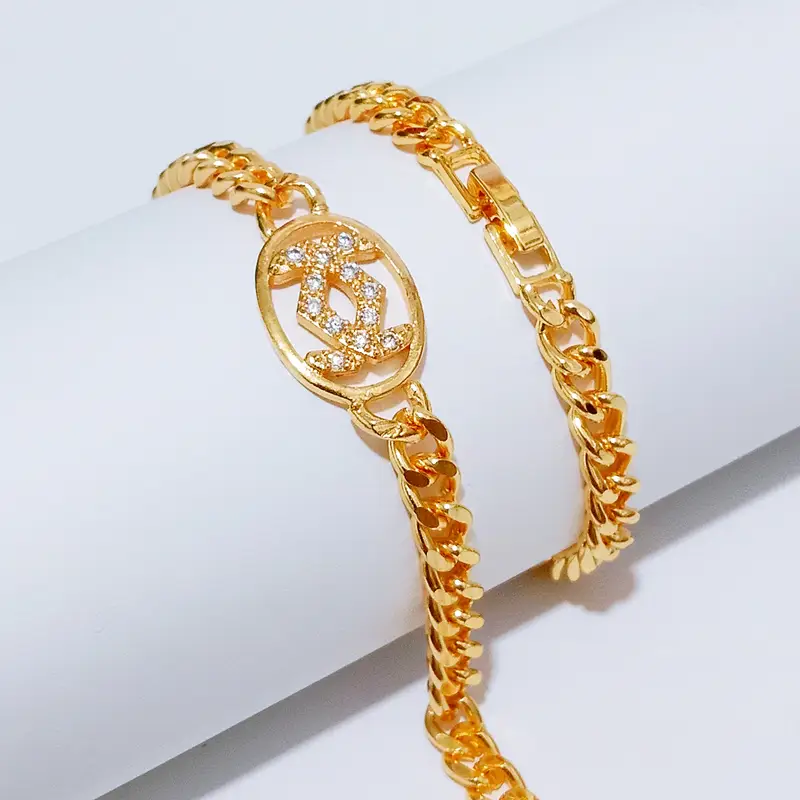 Gelang Tangan Rantai Gold - Gelang Simpel Permata Satu - Gambar 5