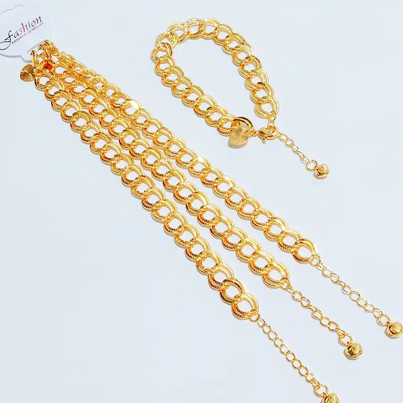 Gelang Tangan Rantai - Gelang Simpel Gold Elegan Anti Karat - Gambar 3