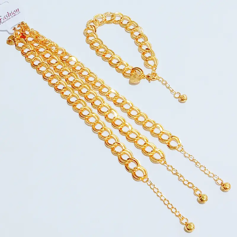 Gelang Tangan Rantai - Gelang Simpel Gold Elegan Anti Karat - Gambar 5