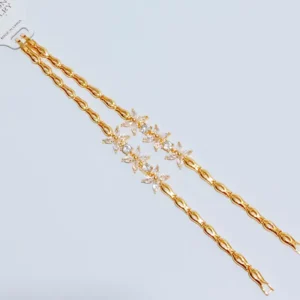 Gelang Wanita Rantai Simpel Gold Anti Karat - Cantik Pesta