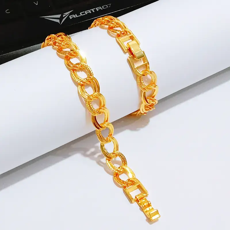 Gelang Wanita Rantai Permata Gold Anti Karat - Elegan Harian - Gambar 2
