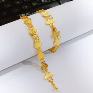 Gelang Wanita Rantai Permata Gold Anti Karat - Elegan Harian