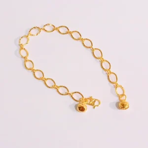Gelang Tangan Rantai - Gelang Simpel Gold Glossy Elegan
