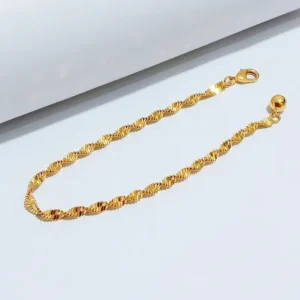 Gelang Wanita Rantai Simpel Gold Anti Karat - Fashion Viral