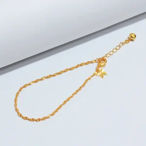 Gelang Tangan Rantai Gold - Gelang Juntai Simpel Gold Elegan