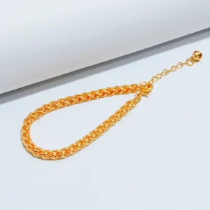 Gelang Wanita Rantai Simpel Gold Anti Karat - Cantik Pesta