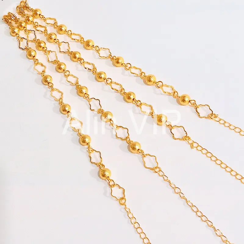 Gelang Tangan Rantai Gold - Gelang Juntai Motif Love Elegan - Gambar 3