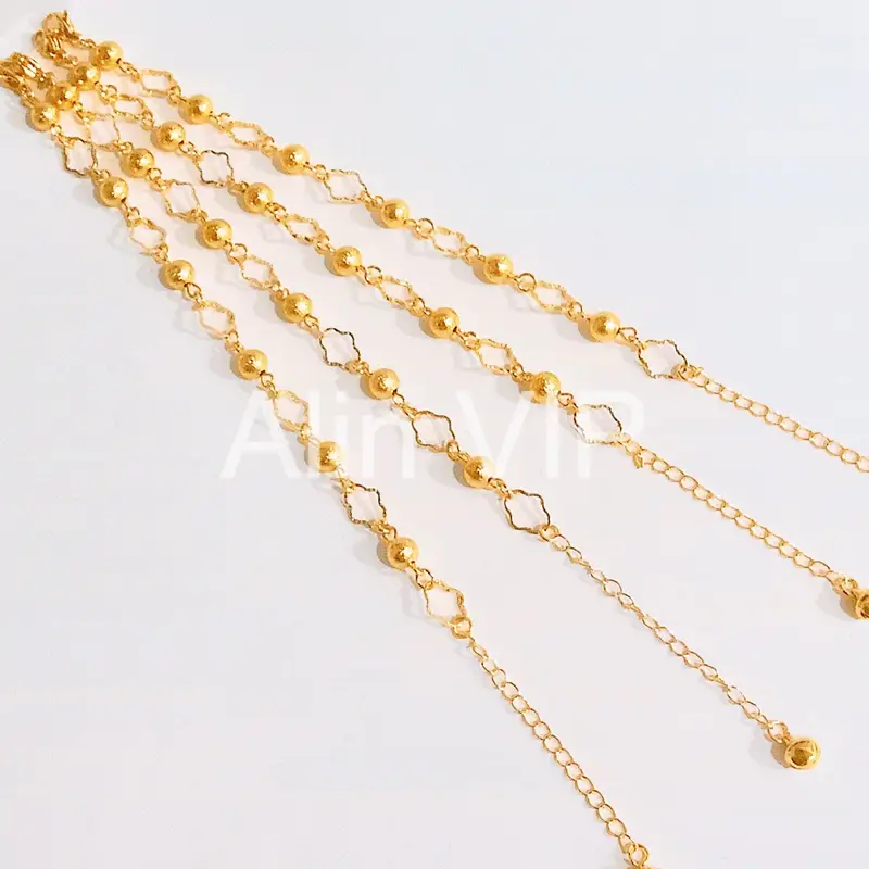 Gelang Tangan Rantai Gold - Gelang Juntai Motif Love Elegan - Gambar 4