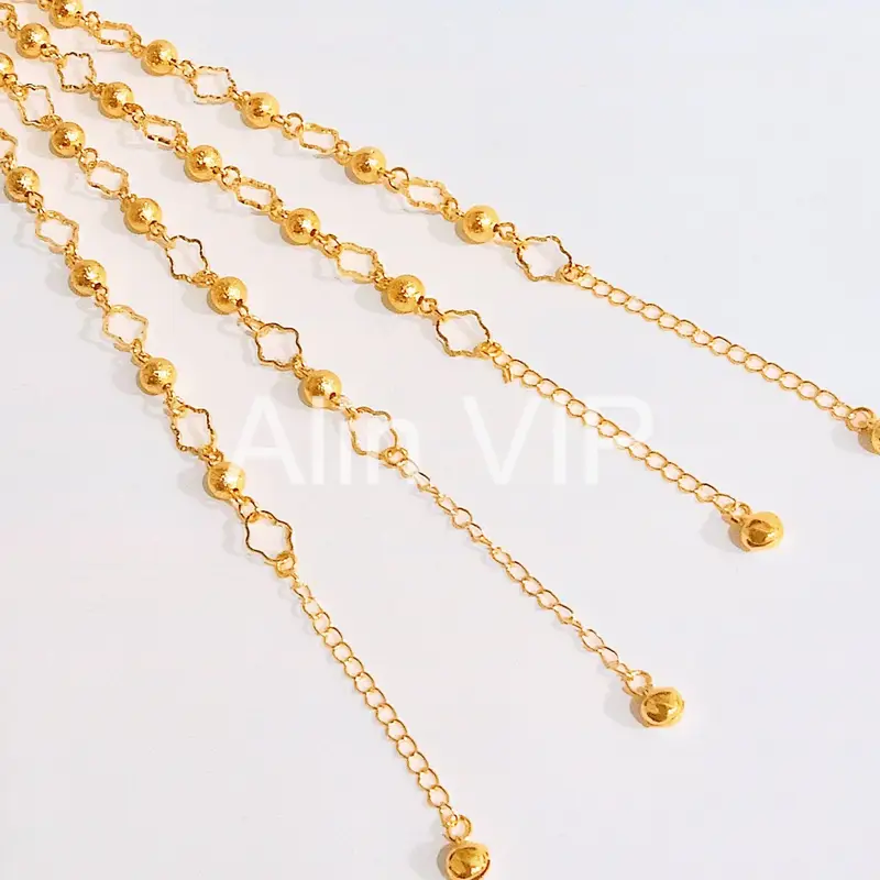 Gelang Tangan Rantai Gold - Gelang Juntai Motif Love Elegan - Gambar 5