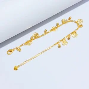 Gelang Wanita Rantai Simpel Gold Anti Karat - Hadiah Ulang Tahun