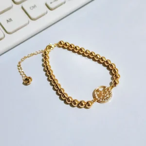 Gelang Tangan Rantai Gold - Gelang Juntai Simpel Gold Elegan