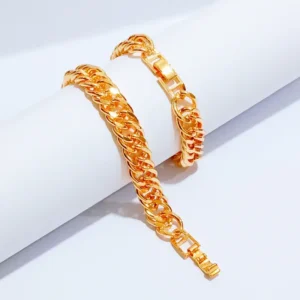 Gelang Wanita Rantai Juntai Gold Anti Karat - Gaya Kekinian