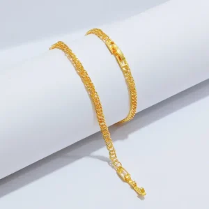 Gelang Wanita Rantai Simpel Gold Anti Karat - Elegan Harian
