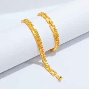 Gelang Tangan Rantai - Gelang Simpel Gold Lapis Emas Anti Karat