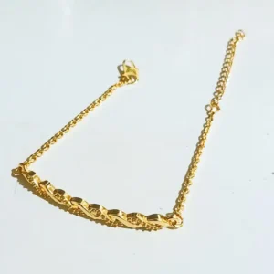 Gelang Wanita Rantai Simpel Gold Anti Karat - Fashion Viral