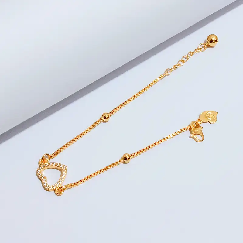 Gelang Wanita Rantai Juntai Gold Anti Karat - Cantik Pesta - Gambar 2