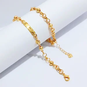 Gelang Wanita Rantai Simpel Gold Anti Karat - Gaya Kekinian