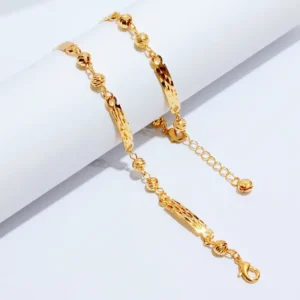 Gelang Wanita Rantai Simpel Gold Anti Karat - Elegan Harian