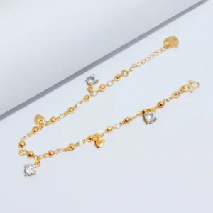 Gelang Wanita Rantai Simpel Gold Anti Karat - Hadiah Ulang Tahun
