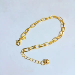 Gelang Tangan Rantai Gold - Gelang Juntai Simpel Gold Glossy Premium Elegan