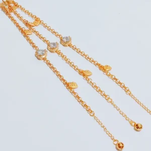 Gelang Tangan Rantai Gold - Gelang Juntai Simpel Gold Glossy