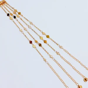 Gelang Tangan Rantai - Gelang Simpel Gold Glossy Elegan