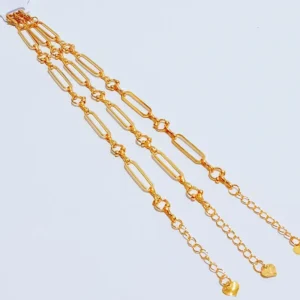 Gelang Wanita Rantai Simpel Gold Anti Karat - Elegan Harian