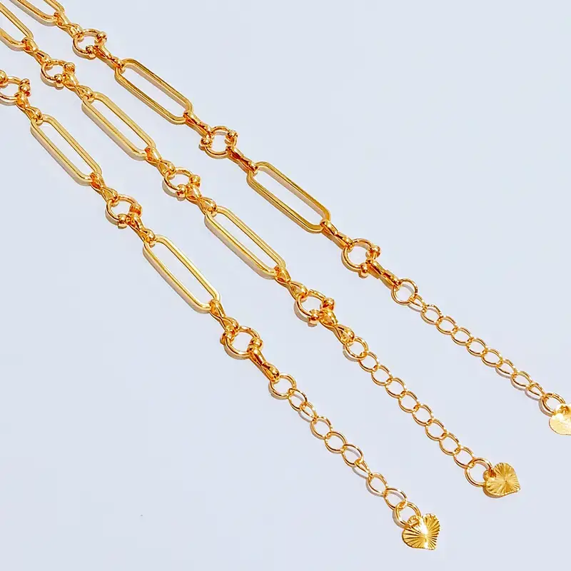 Gelang Wanita Rantai Simpel Gold Anti Karat - Elegan Harian - Gambar 2