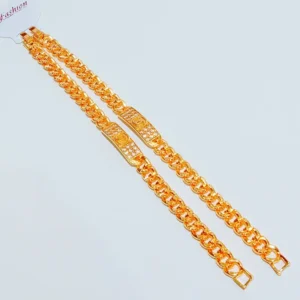 Gelang Tangan Rantai Gold - Gelang Juntai Simpel Gold Glossy Premium