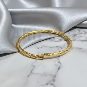 Gelang Bangle Gold Corak Belah Ketupat Klasik Alin VIP GLB038 realpict