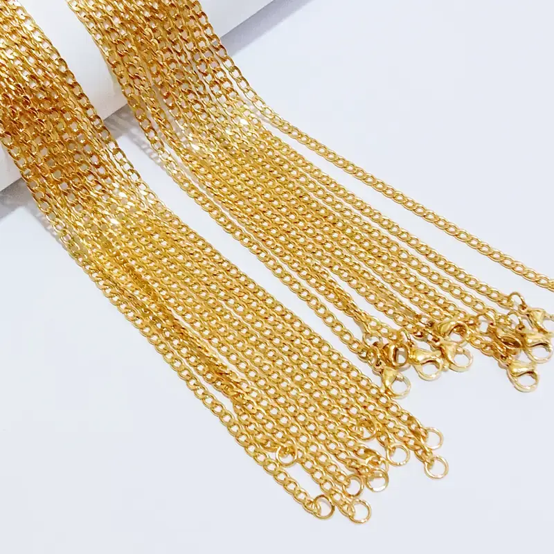 Kalung Rantai 50Cm Gold Anti Karat - Mewah Eksklusif - Gambar 2