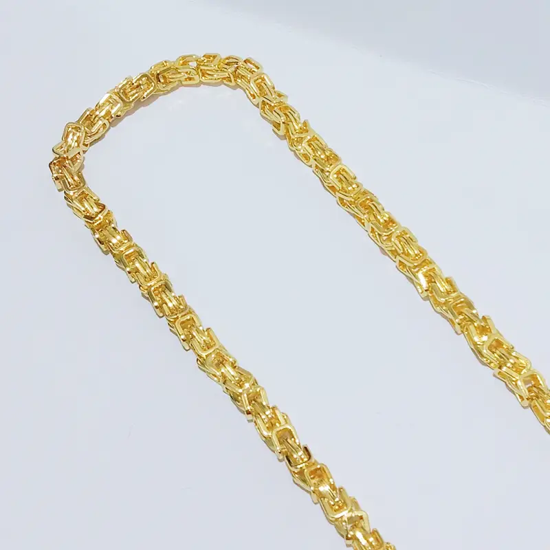 Kalung Rantai Titanium Emas Diameter 7mm - Gambar 2